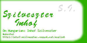 szilveszter inhof business card